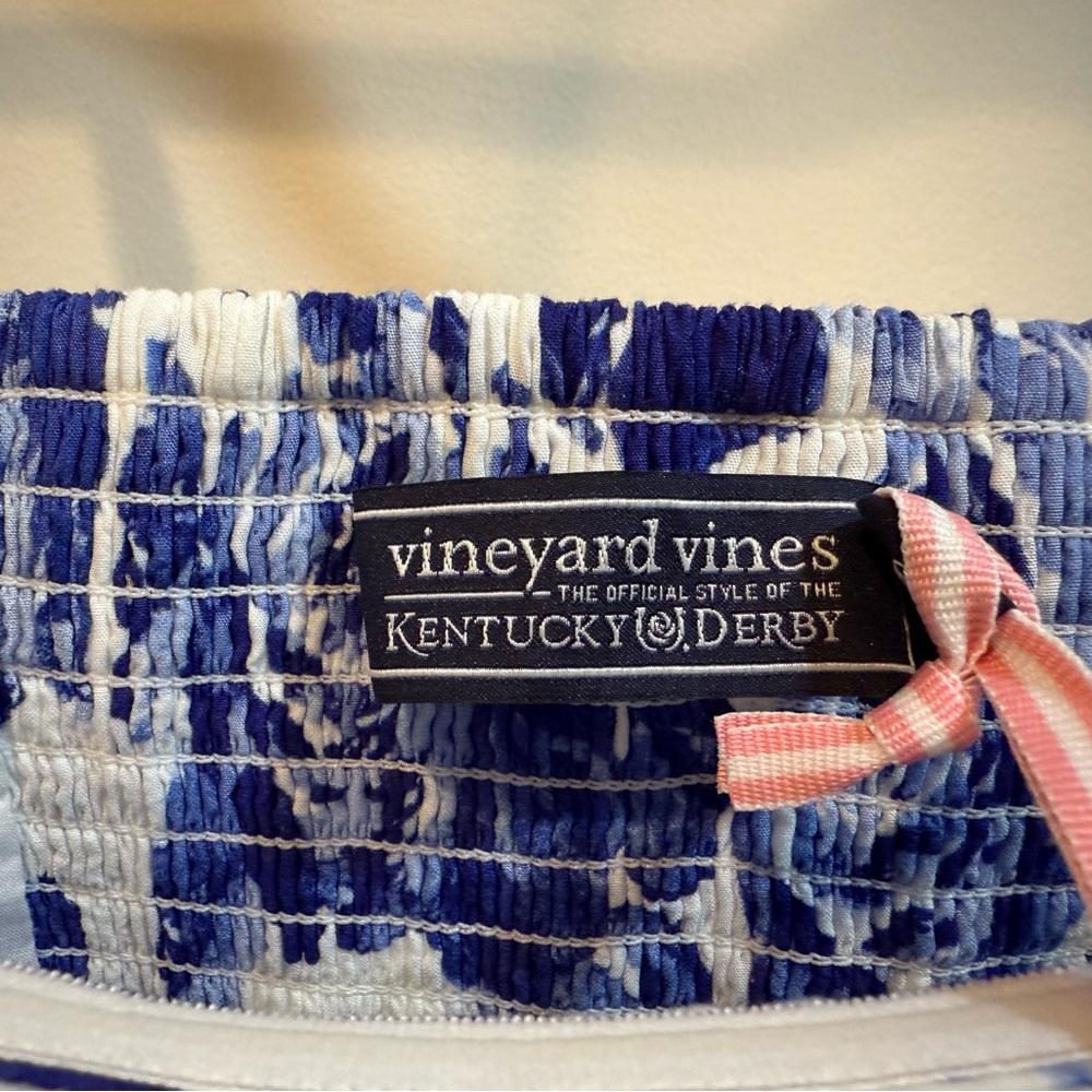 Kentucky Derby x Vineyard Vines floral blue midi - Picture 2 of 4